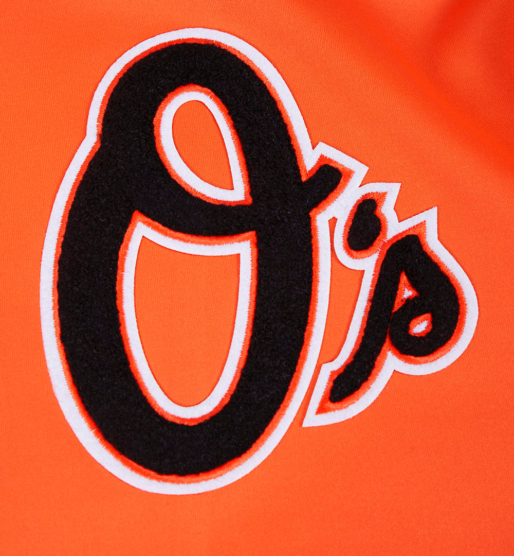MLB BALTIMORE ORIOLES CLASSIC VESTE D'ENTRAÎNEMENT EN MAILLE DOUBLE POUR HOMME (ORANGE)