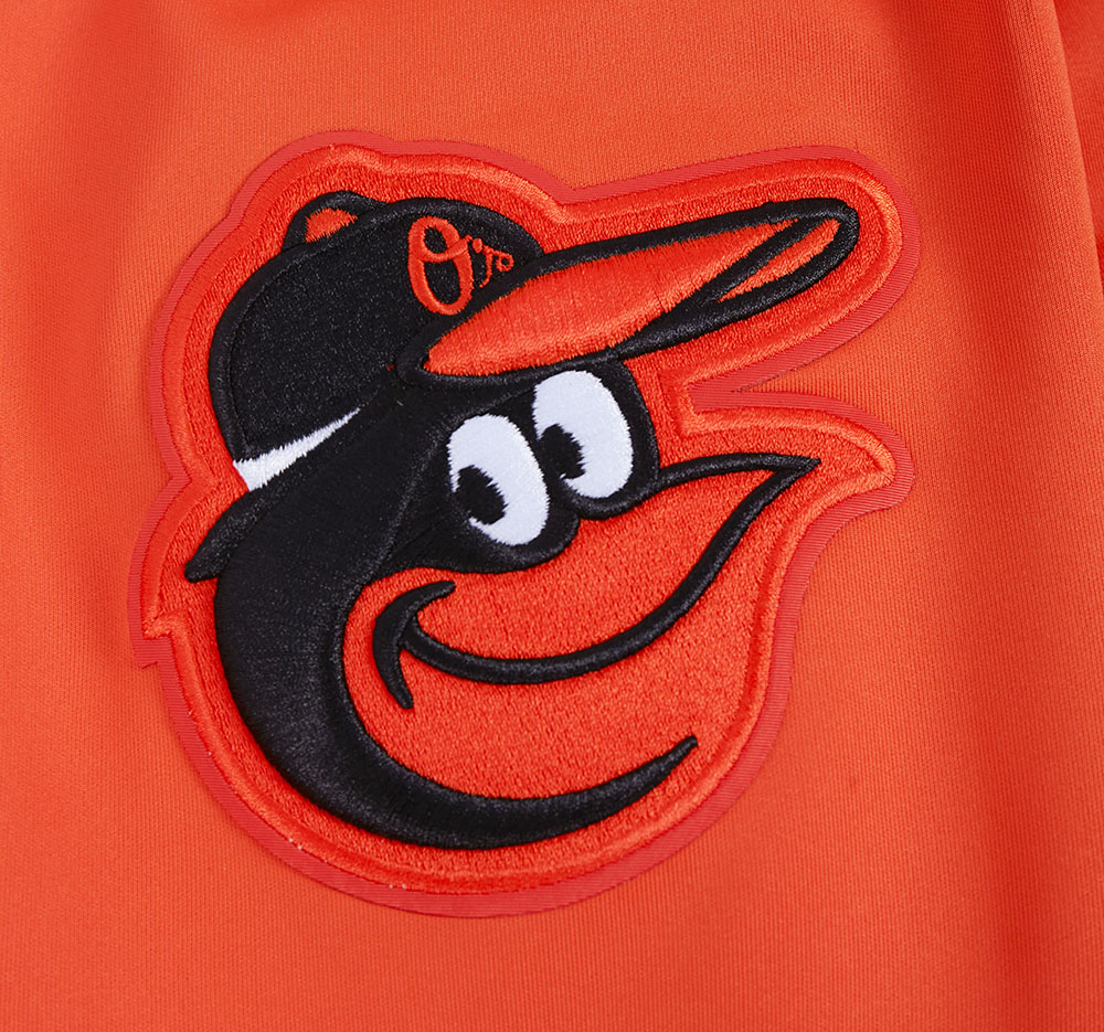 MLB BALTIMORE ORIOLES CLASSIC VESTE D'ENTRAÎNEMENT EN MAILLE DOUBLE POUR HOMME (ORANGE)