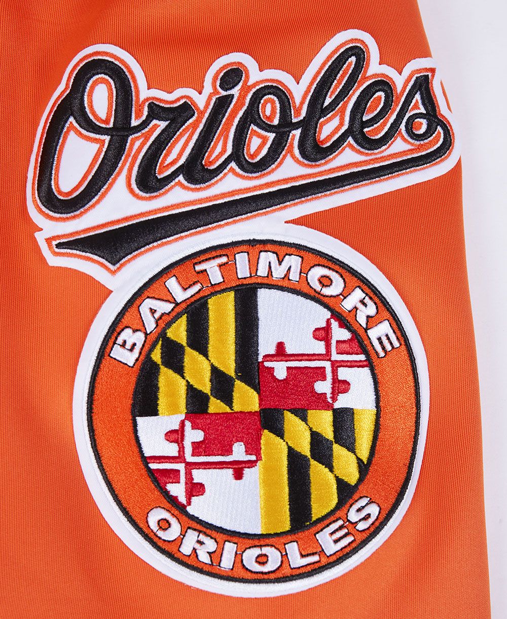 MLB BALTIMORE ORIOLES CLASSIC VESTE D'ENTRAÎNEMENT EN MAILLE DOUBLE POUR HOMME (ORANGE)