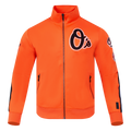 MLB BALTIMORE ORIOLES CLASSIC VESTE D'ENTRAÎNEMENT EN MAILLE DOUBLE POUR HOMME (ORANGE)