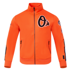 MLB BALTIMORE ORIOLES CLASSIC VESTE D'ENTRAÎNEMENT EN MAILLE DOUBLE POUR HOMME (ORANGE)