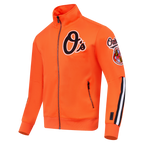 MLB BALTIMORE ORIOLES CLASSIC VESTE D'ENTRAÎNEMENT EN MAILLE DOUBLE POUR HOMME (ORANGE)