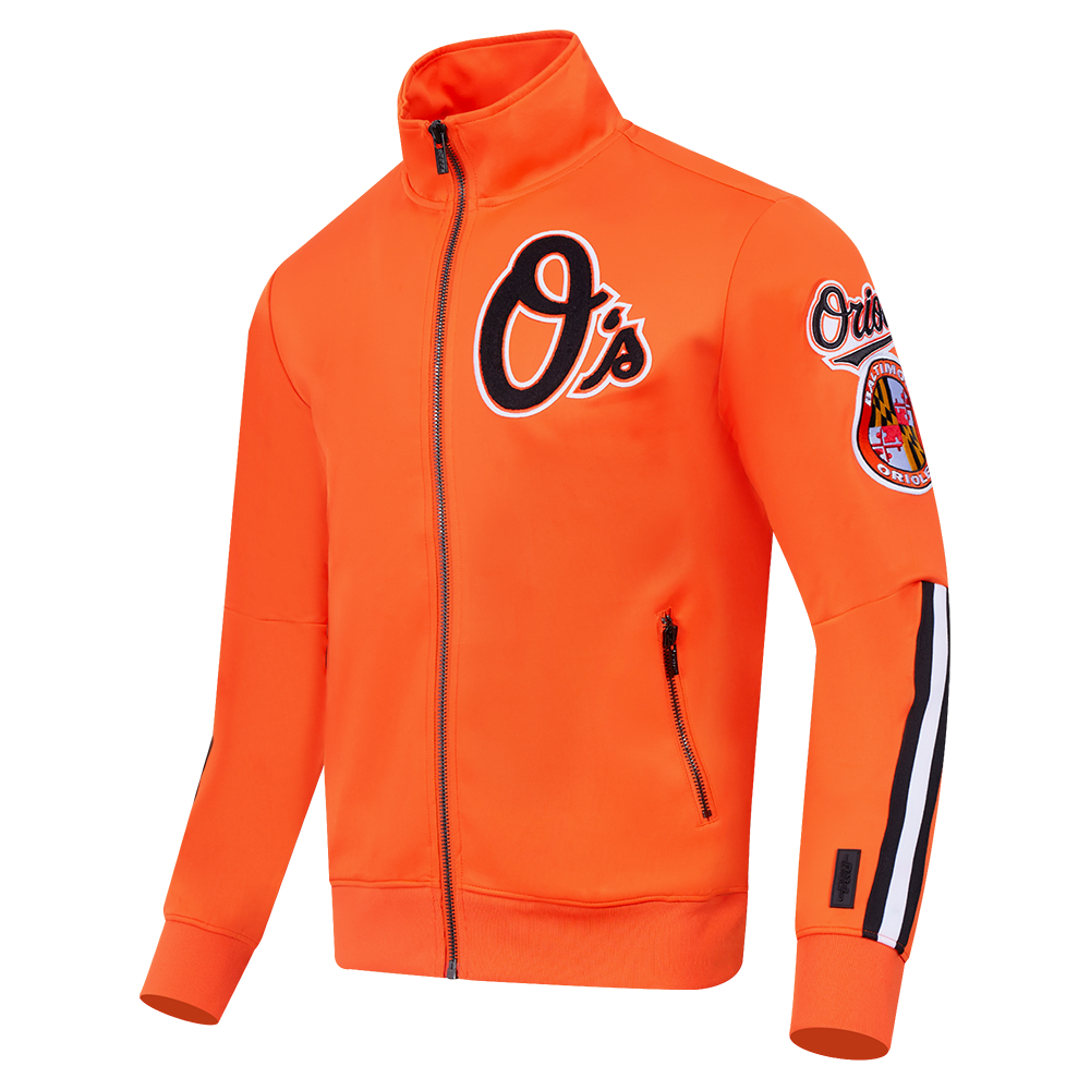 MLB BALTIMORE ORIOLES CLASSIC MEN'S DK TRACK JACKET (ORANGE)