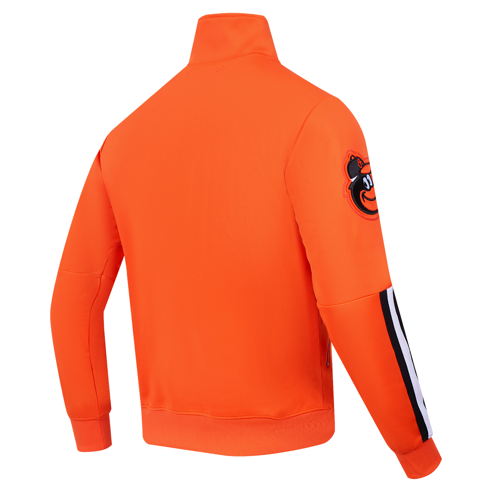 MLB BALTIMORE ORIOLES CLASSIC VESTE D'ENTRAÎNEMENT EN MAILLE DOUBLE POUR HOMME (ORANGE)