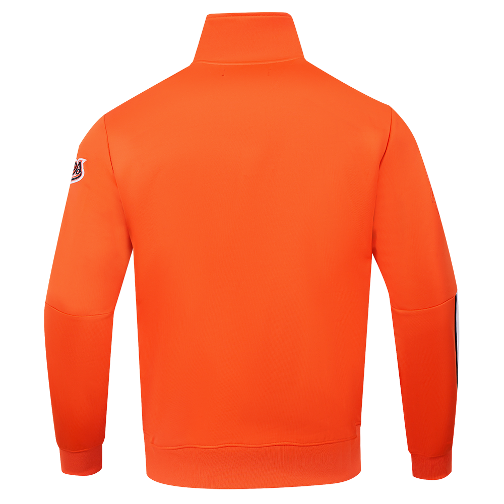 MLB BALTIMORE ORIOLES CLASSIC VESTE D'ENTRAÎNEMENT EN MAILLE DOUBLE POUR HOMME (ORANGE)