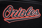 MLB BALTIMORE ORIOLES MASH UP BLOUSON COLLÉGIAL EN LAINE À BORDS CÔTELÉS POUR HOMME (NOIR/ORANGE)