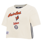 MLB BALTIMORE ORIOLES RETRO CLASSIC HAUT À COUPE CARRÉE POUR FEMME (COQUILLE D'ŒUF)