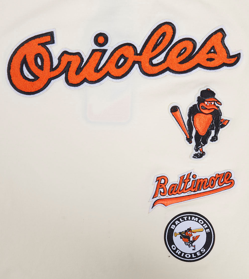 MLB BALTIMORE ORIOLES RETRO CLASSIC HAUT À COUPE CARRÉE POUR FEMME (COQUILLE D'ŒUF)