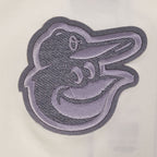 MLB BALTIMORE ORIOLES REVERSE FRENCH TERRY WOMEN'S SINGLE JERSEY BOXY TOP (EGGSHELL)