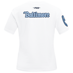 MLB BALTIMORE ORIOLES COUNTRY CLUB WOMEN´S SHORT SLEEVE SLIM FIT TEE (WHITE)