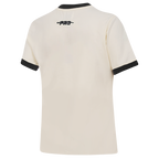 MLB BALTIMORE ORIOLES RETRO CASCADE T-SHIRT À BORDURES CONTRASTANTES POUR FEMME (COQUILLE D'ŒUF/NOIR)