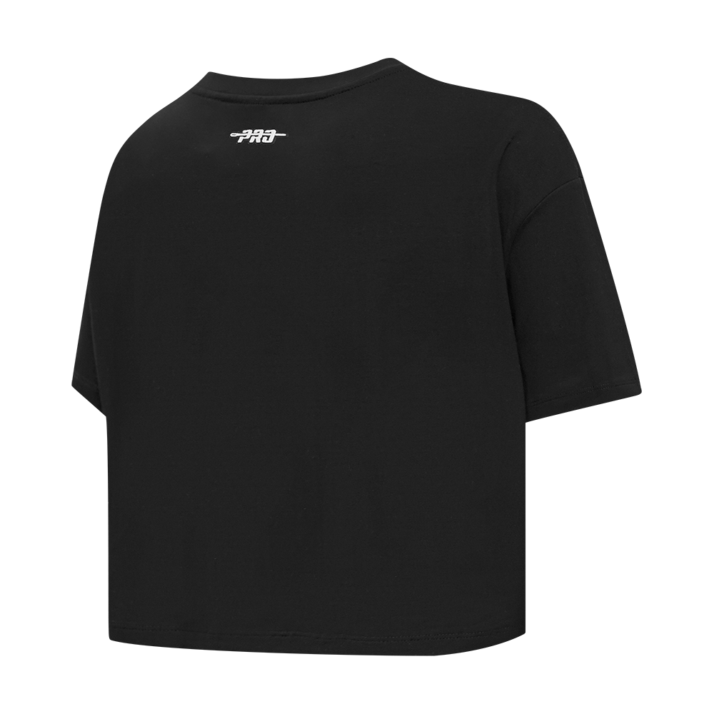 MLB BALTIMORE ORIOLES RETRO ELEVATION WOMEN'S SINGLE JERSEY BOXY TOP (BLACK)