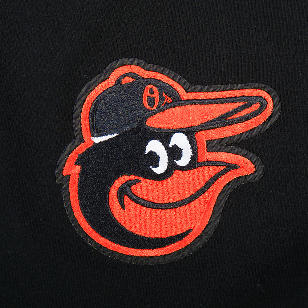 MLB BALTIMORE ORIOLES WINGSPAN T-SHIRT EN JERSEY SIMPLE À COUPE CARRÉE POUR FEMME (NOIR)