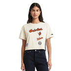 MLB BALTIMORE ORIOLES  RETRO CLASSIC WOMEN'S SJ BOXY TOP (EGGSHELL)
