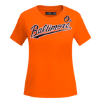 MLB BALTIMORE ORIOLES CLASSIC HAUT AJUSTÉ À MANCHES COURTES POUR FEMME (ORANGE)