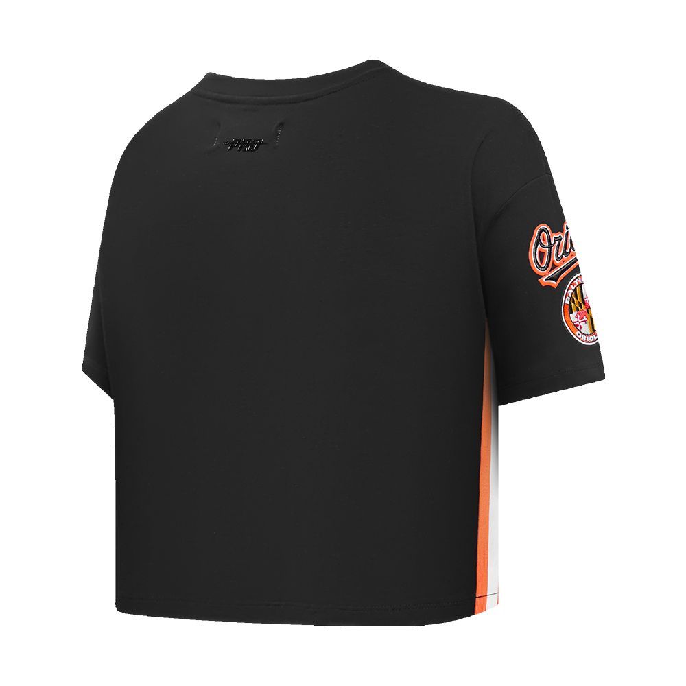 MLB BALTIMORE ORIOLES HAUT MASHUP À COUPE CARRÉE POUR FEMME (NOIR)