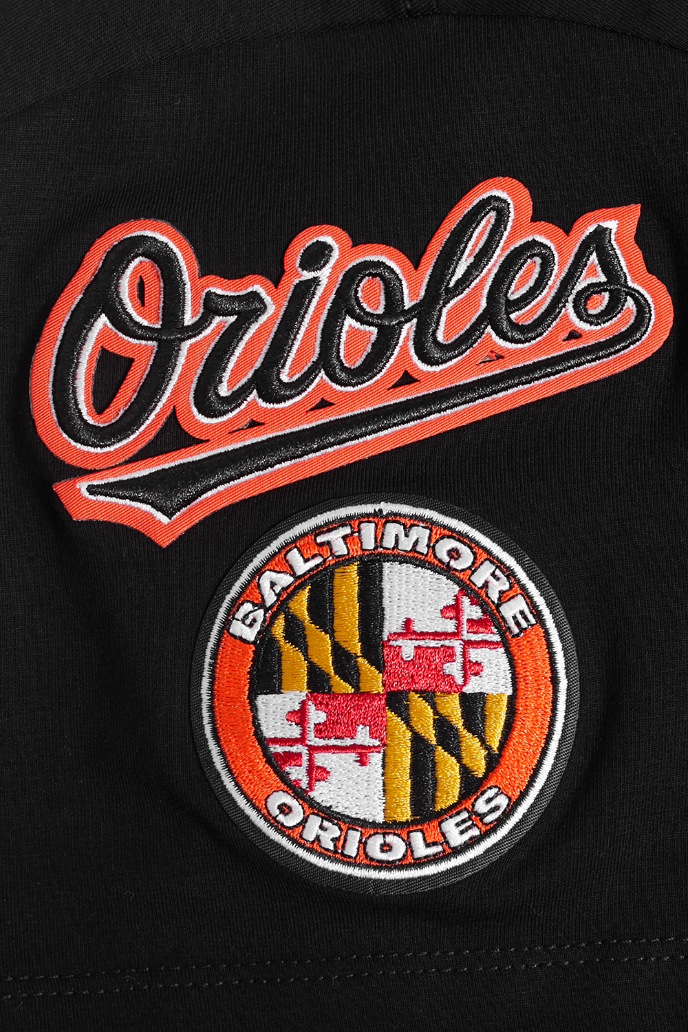 MLB BALTIMORE ORIOLES HAUT MASHUP À COUPE CARRÉE POUR FEMME (NOIR)