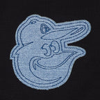 MLB BALTIMORE ORIOLES VARSITY BLUES HAUT À COUPE CARRÉE POUR FEMME (NOIR)