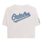MLB BALTIMORE ORIOLES VARSITY BLUES WOMEN'S BOXY TOP (LINEN)