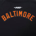 MLB BALTIMORE ORIOLES CLASSIC CHENILLE WOMEN'S BODYCON DRESS (BLACK)