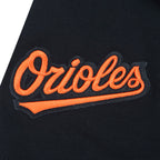 MLB BALTIMORE ORIOLES CLASSIC CHENILLE WOMEN'S BODYCON DRESS (BLACK)