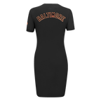 MLB BALTIMORE ORIOLES CLASSIC ROBE MOULANTE POUR FEMME (NOIR)