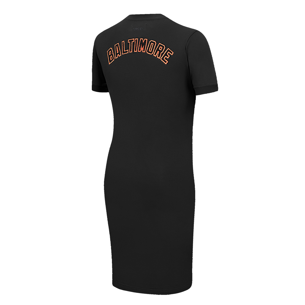 MLB BALTIMORE ORIOLES CLASSIC ROBE MOULANTE POUR FEMME (NOIR)