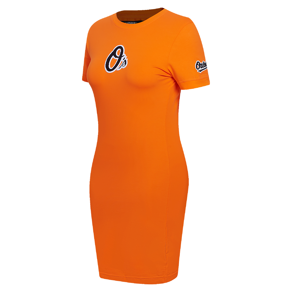 MLB BALTIMORE ORIOLES CLASSIC WOMEN'S BODYCON DRESS (ORANGE)