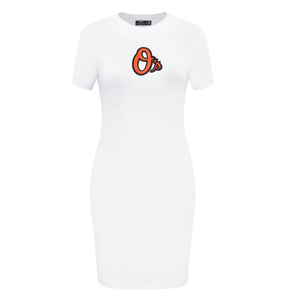 MLB BALTIMORE ORIOLES CLASSIC ROBE MOULANTE POUR FEMME (BLANC)