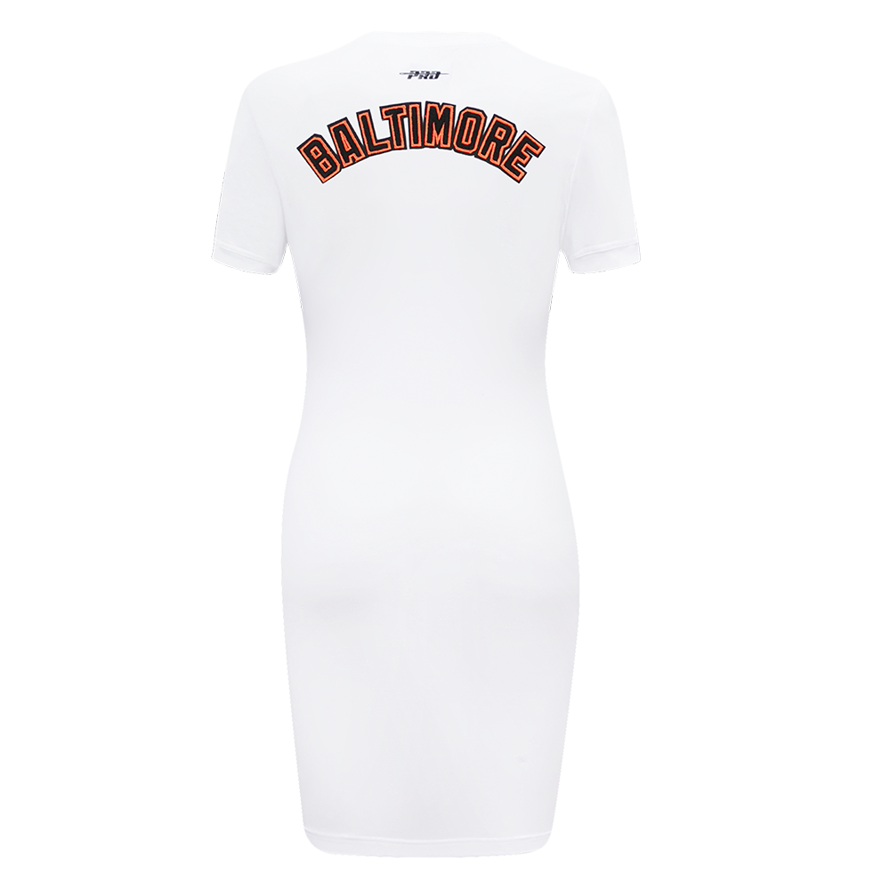 MLB BALTIMORE ORIOLES CLASSIC ROBE MOULANTE POUR FEMME (BLANC)