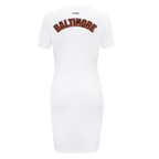 MLB BALTIMORE ORIOLES CLASSIC ROBE MOULANTE POUR FEMME (BLANC)