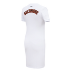 MLB BALTIMORE ORIOLES CLASSIC ROBE MOULANTE POUR FEMME (BLANC)