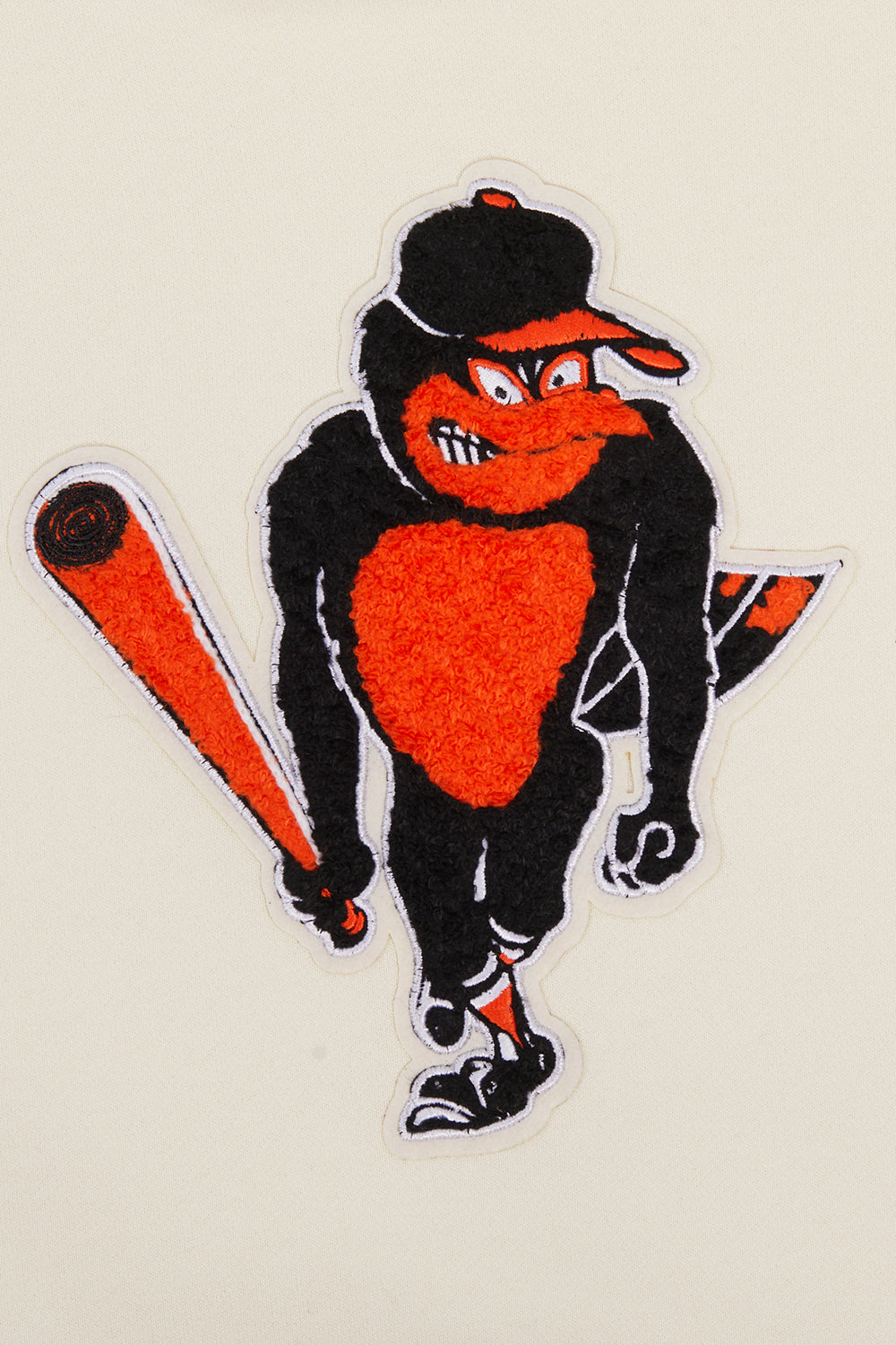 MLB BALTIMORE ORIOLES RETRO CLASSIC CHANDAIL À CAPUCHON COURT CÔTELÉ POUR FEMME (COQUILLE D'ŒUF/NOIR)