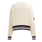 MLB BALTIMORE ORIOLES RETRO CLASSIC CHANDAIL À COL ROND CÔTELÉ POUR FEMME (COQUILLE D'ŒUF/NOIR)