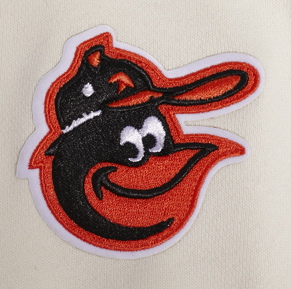 MLB BALTIMORE ORIOLES RETRO CLASSIC CHANDAIL À COL ROND CÔTELÉ POUR FEMME (COQUILLE D'ŒUF/NOIR)