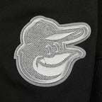MLB BALTIMORE ORIOLES REVERSE FRENCH TERRY WOMEN'S FLEECE CREWNECK (BLACK)