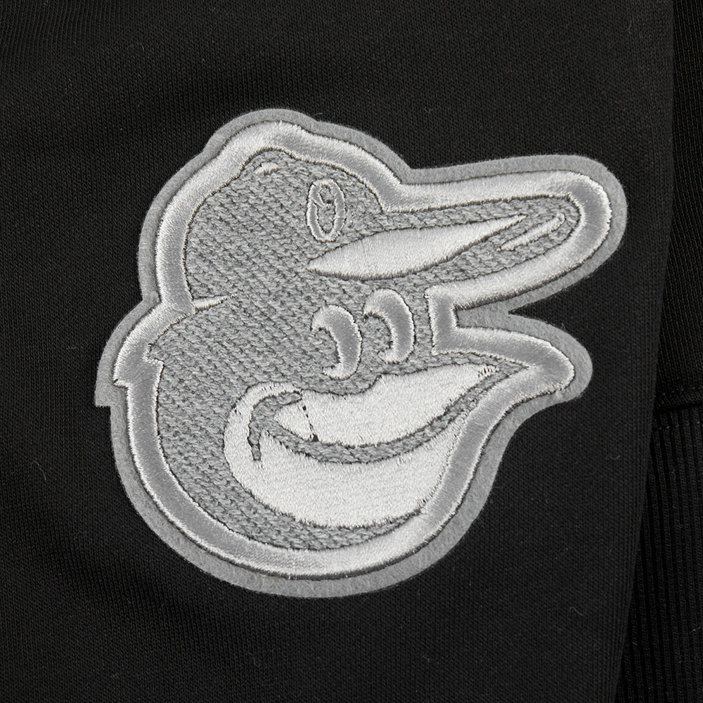 MLB BALTIMORE ORIOLES REVERSE FRENCH TERRY WOMEN'S FLEECE CREWNECK (BLACK)