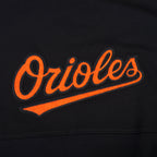 MLB BALTIMORE ORIOLES CLASSIC CHENILLE CHANDAIL À CAPUCHON COURT EN MOLLETON POUR FEMME (NOIR)