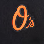 MLB BALTIMORE ORIOLES CLASSIC CHENILLE WOMEN'S FLC CREWNECK (BLACK)