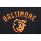 MLB BALTIMORE ORIOLES CLASSIC CHENILLE WOMEN'S FLC CREWNECK (BLACK)