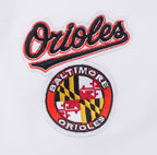 MLB BALTIMORE ORIOLES CLASSIC CHANDAIL À CAPUCHON COURT EN MOLLETON POUR FEMME (BLANC)