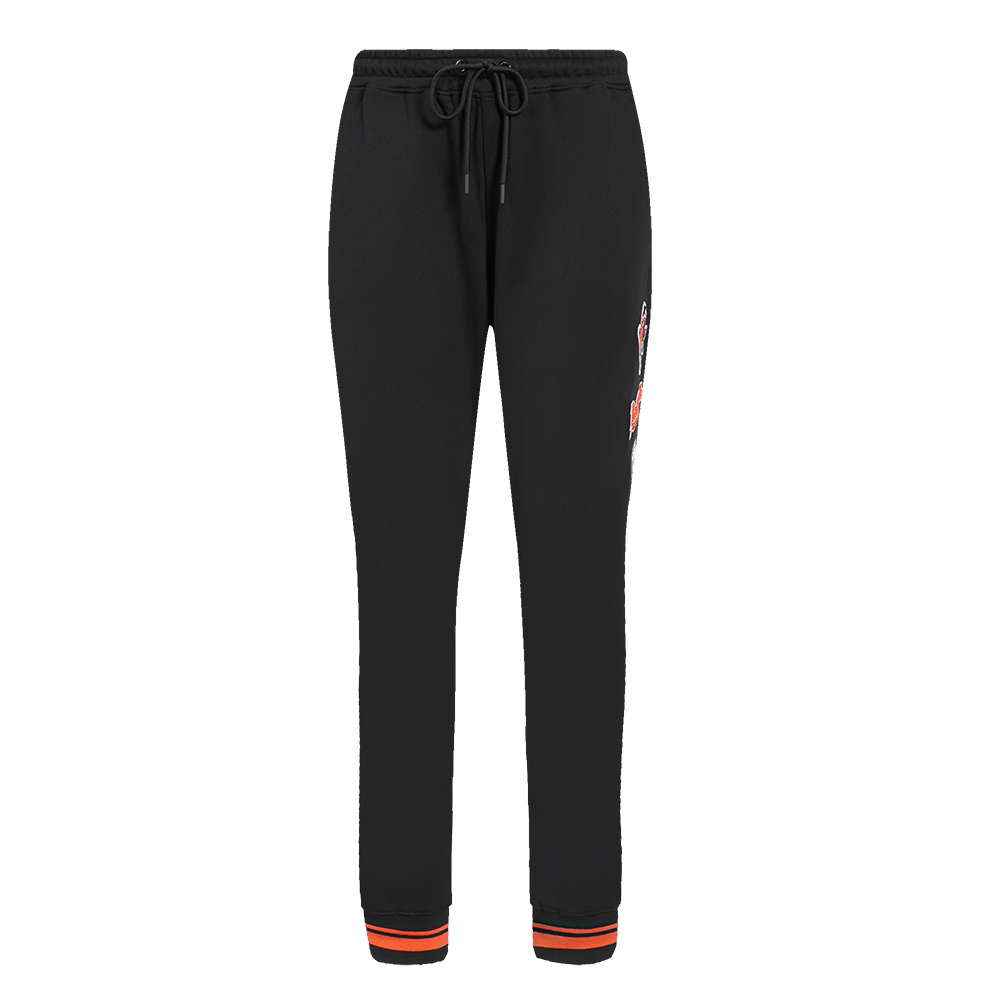 MLB BALTIMORE ORIOLES RETRO CLASSIC WOMEN'S RIB SWEATPANT (BLACK/ORANGE)