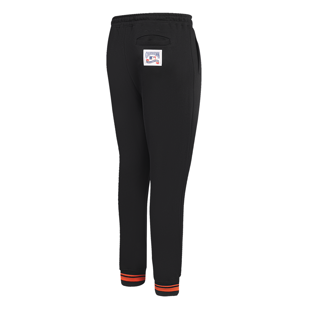 MLB BALTIMORE ORIOLES RETRO CLASSIC WOMEN'S RIB SWEATPANT (BLACK/ORANGE)