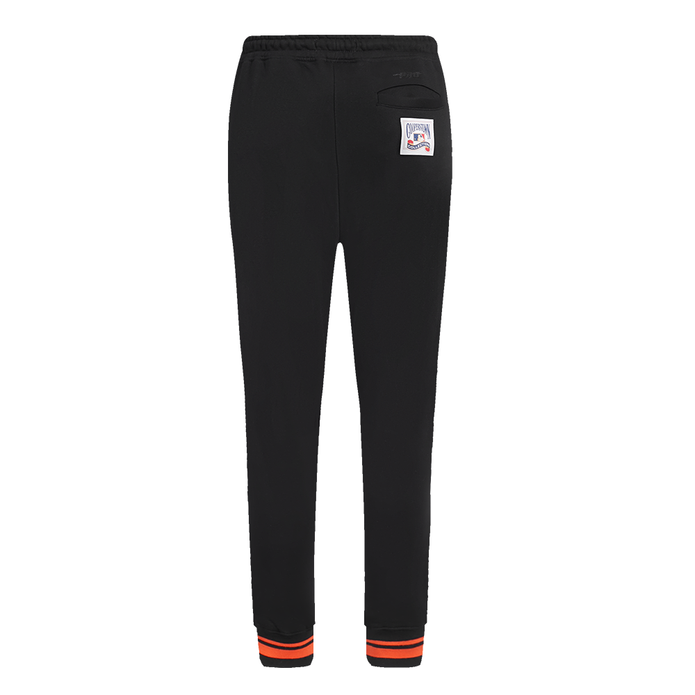 MLB BALTIMORE ORIOLES RETRO CLASSIC WOMEN'S RIB SWEATPANT (BLACK/ORANGE)