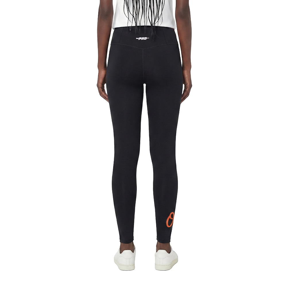 MLB BALTIMORE ORIOLES CLASSIC CHENILLE WOMEN'S HW JERSEY LEGGING (BLACK)