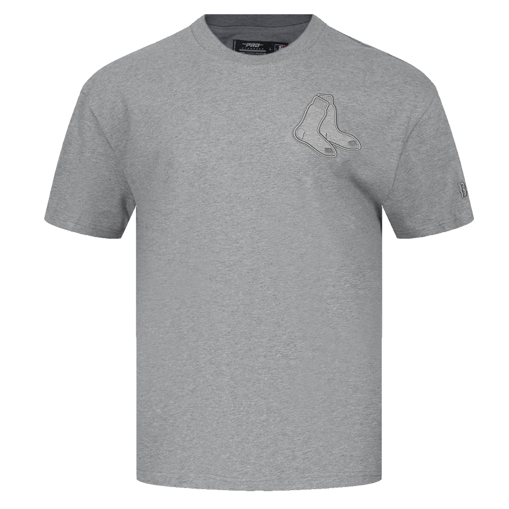 MLB BOSTON RED SOX NEUTRAL HAUT EN JERSEY DE COTON À ÉPAULES TOMBANTES POUR HOMME (GRIS CHINÉ FONCÉ)