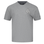 MLB BOSTON RED SOX NEUTRAL HAUT EN JERSEY DE COTON À ÉPAULES TOMBANTES POUR HOMME (GRIS CHINÉ FONCÉ)
