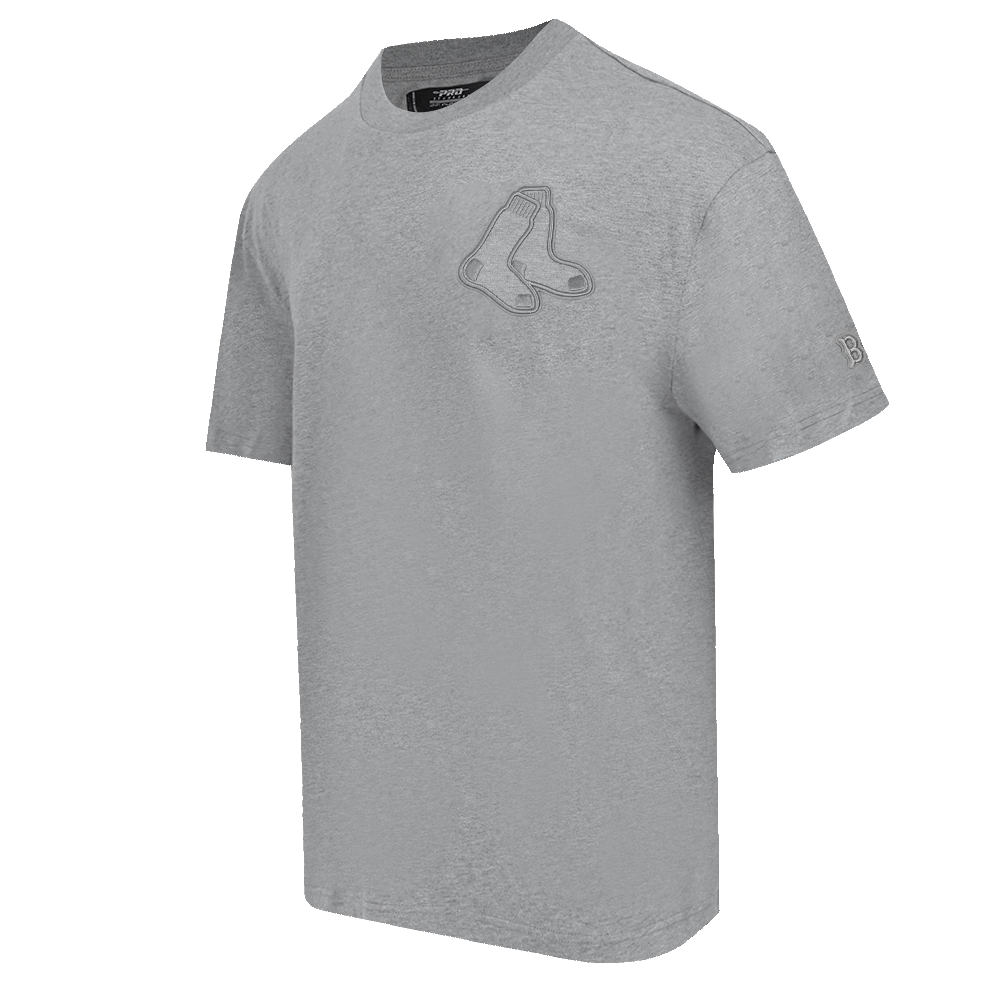 MLB BOSTON RED SOX NEUTRAL HAUT EN JERSEY DE COTON À ÉPAULES TOMBANTES POUR HOMME (GRIS CHINÉ FONCÉ)