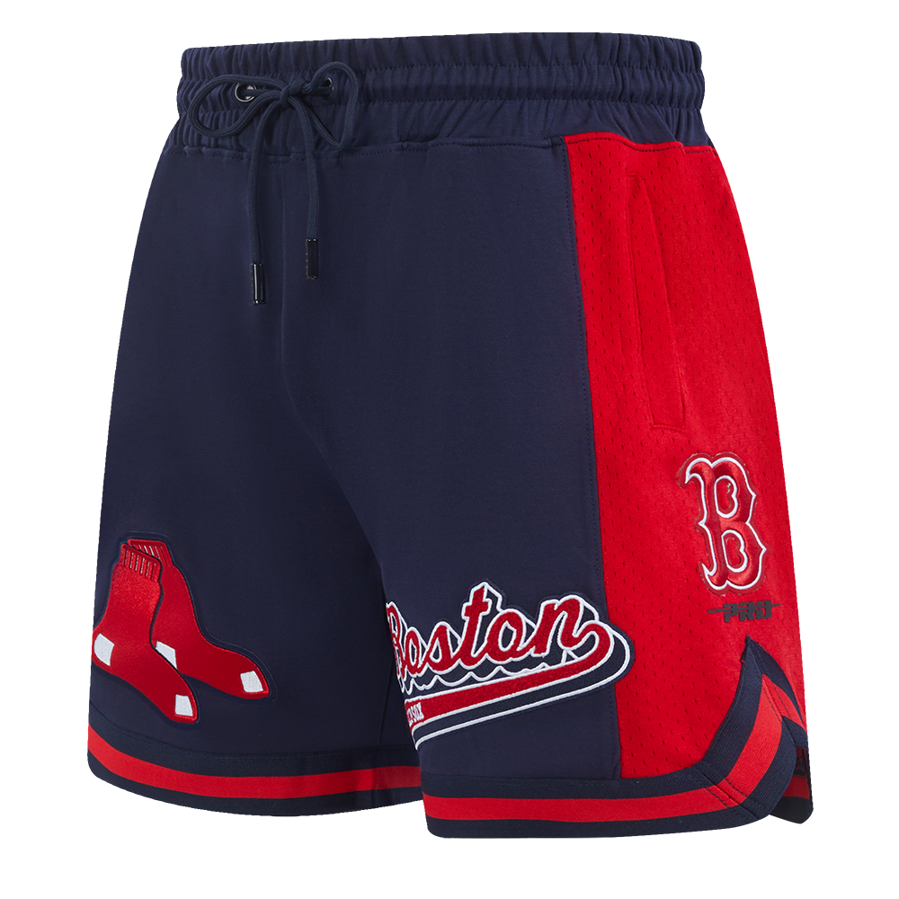 MLB BOSTON RED SOX SCRIPT TAIL SHORT EN MAILLE DOUBLE 2.0 POUR HOMME (MARINE MINUIT/ROUGE/MARINE MINUIT)