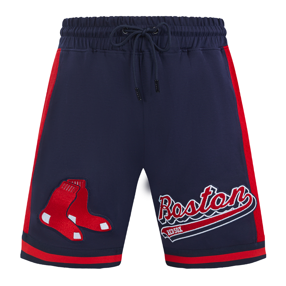 MLB BOSTON RED SOX SCRIPT TAIL SHORT EN MAILLE DOUBLE 2.0 POUR HOMME (MARINE MINUIT/ROUGE/MARINE MINUIT)